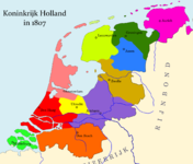 Royal Dutch departement of Oost Friesland (upper right) in 1807