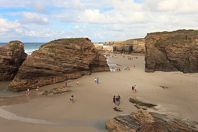 La plage à marée basse