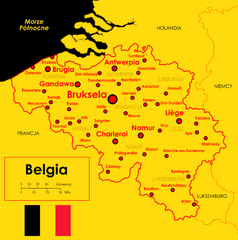 Mapa Belgii