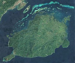 satelitní snímek ostrova