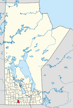Location of Argyle in Manitoba