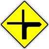 Crossroad on the right (different road classes)