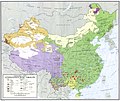 China - Ethnolinguistic Groups from Communist China Map Folio. U.S. Central Intelligence Agency, Directorate of Intelligence, Office of Basic Geographic Intelligence, 1967. Groupes ethnolinguistiques en 1967