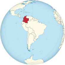 Colombia on the globe (South America centered).svg