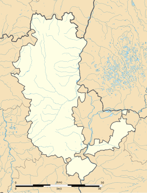 夸斯河畔拉沙佩勒在罗讷省的位置