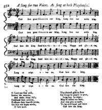 Julkaisu laulun aiemmasta versiosta The Gentleman’s Magazinessa 15. lokakuuta 1745.