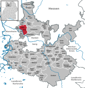 Poziția localității Ladenburg