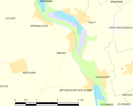 Mapa obce Pargny