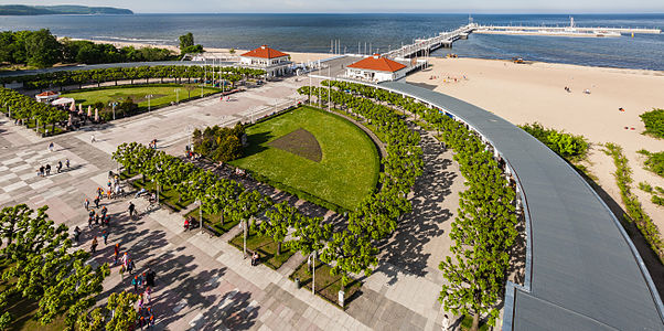Promenade pier of Sopot, Poland.