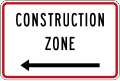 (A41-3) Construction Zone (to the left)