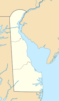 Map showing the location of Fort Delaware State Park