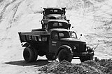 Drei ZIL-MMZ-585 beim Bau der Autópálya M1 in Ungarn (1962)