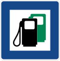 Zeichen 361-51 Tankstelle auch mit bleifreiem Benzin