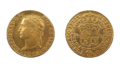 English: Spanish gold coin of 80 reales minted in 1812 in Madrid under the reign of Joseph I Bonaparte.