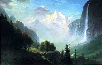 Staubbach Falls painting by Albert Bierstadt