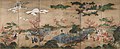 Kano Hideyori: Pozorování javorů (japonská malba ze 16. století)