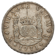 Mexico Carlos III Pillar Dollar of 8 Reales 1771 (obv) transparent background.png