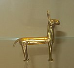 印加帝国的金制迷你美洲驼塑像，秘魯，1500年。