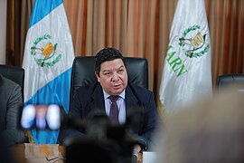 Minister of the Environment of Guatemala, Gerson Barrios talks to the press on 13 November 2023 - Ministro de Ambiente de Guatemala, Gerson Barrios habla a la prensa - 16.jpg