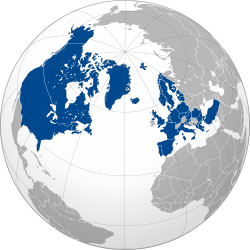 濃い青が加盟国である。（全32カ国体制）