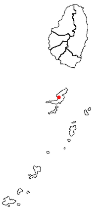伊莉莎白港在聖文森及格瑞那丁的位置
