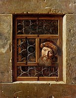 Hoogstraten's Man at a Window, 1653 (Kunsthistorisches Museum, Vienna)