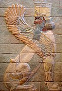 波斯帝國蘇薩大流士大帝宮殿的帶翼獅身人面像，公元前480年