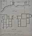 Plan de la villa romaine du Lodo (IIe ou IIIe siècle apr. J.-C.) en Arradon dessiné par le Chevalier de Fréminville en 1837.