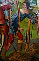 Ballista del siglo XV utilizando un grúa (cremallera y piñón)