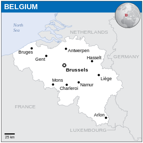Location of Belgije