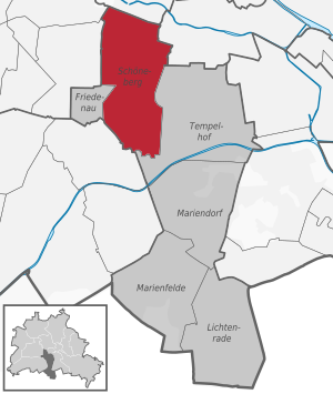 Schöneberg auf der Karte von Tempelhof-Schöneberg