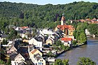 Blick auf das Zentrum von Waldheim mit Zschopau