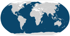 Areál rozšíření keporkaka (modře)
