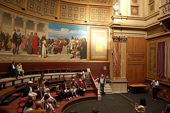 L'Hémicycle des Beaux-Arts, fresque de Paul Delaroche dans l'amphithéâtre d'honneur.