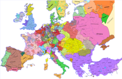 Europa und Eurasien am Ende der Herrschaft von König Matthias Corvinus von Ungarn um 1490