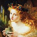 Take the Fair Face of Woman, and Gently Suspending, With Butterflies, Flowers, and Jewels Attending, Thus Your Fairy is Made of Most Beautiful Things, Sophie Gengembre Anderson, 19e eeuw