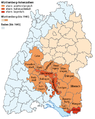 Landkreise in Württemberg-Hohenzollern von NNW