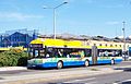 articulated hybrid electric bus, type Solaris Urbino 18, at Lindenau bus station