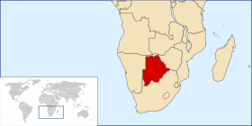 Vendndodhja - Botsvana