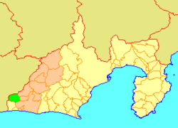 Location of Mikkabi in Shizuoka Prefecture