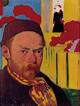 Autoportrait sur un fond japonais (1889-91) Zelfportret, behorend tot de Triton Collectie Op 16 oktober 2012 ontvreemd uit de Kunsthal Rotterdam en verdwenen