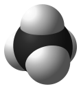 Spacefill model of methane