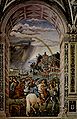 La partida de Silvio Enea Piccolomini al concilio de Basilea, obra de Pinturicchio, en la Biblioteca Piccolomini.