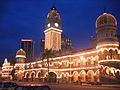 Night view of Sultan Abdul Samad Building