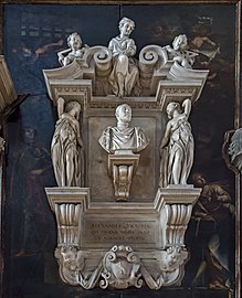   Alessandro Vittoria - funerary monument, Self-portrait marble bust.