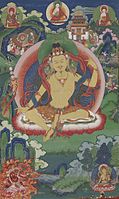 Bhutanese painted thangka of Guru Nyima Ozer, late 19th century, Do Khachu Gonpa, Chukha, Bhutan