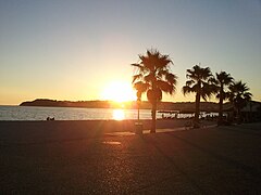 Coucher de soleil sur la plage de Bonnegrâce.