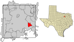 Location of Balch Springs in Dallas County, Texas