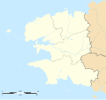 Administrative map of the department of Finistère