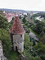 Blick vom Schloss über Gundelsheim und das Neckartal